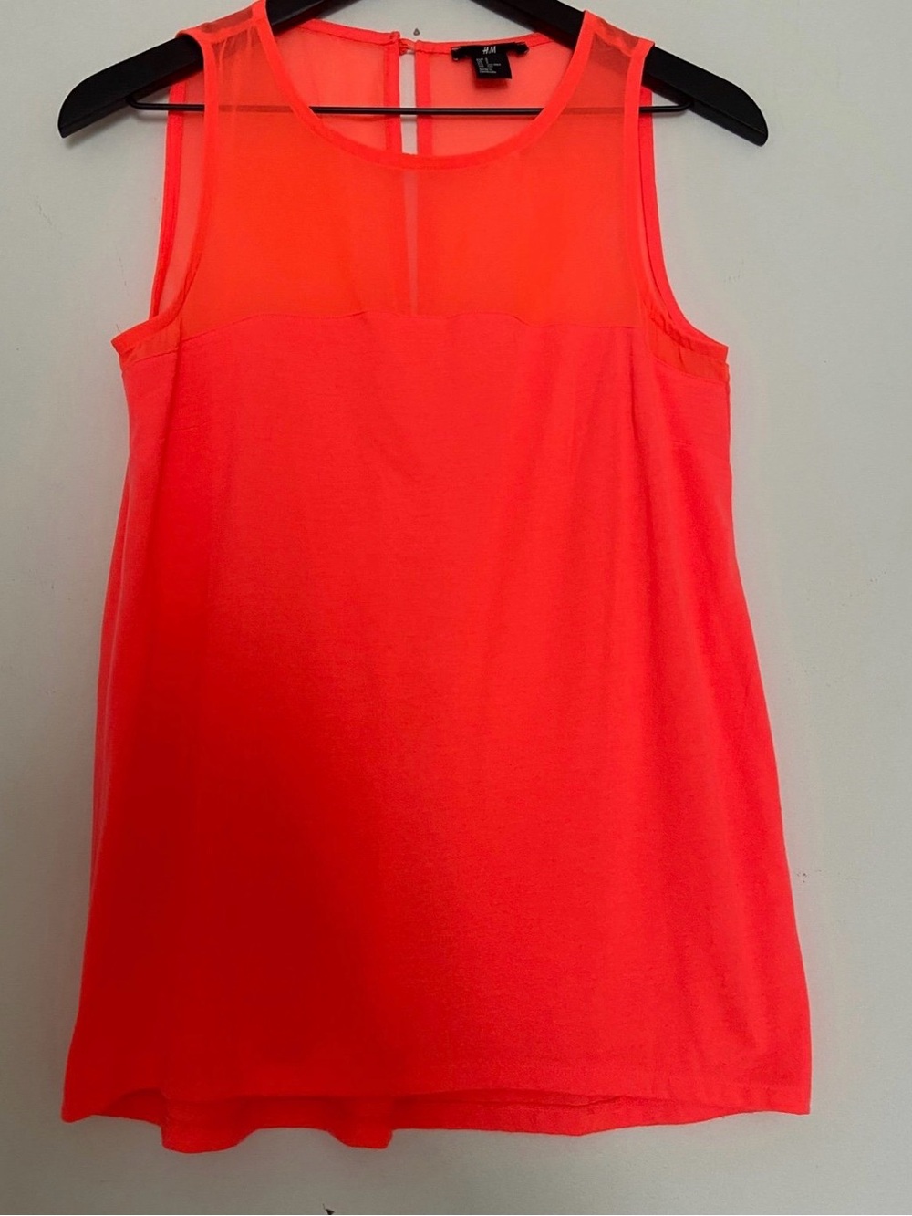 H&M sleeveless shirt with sheer top size S